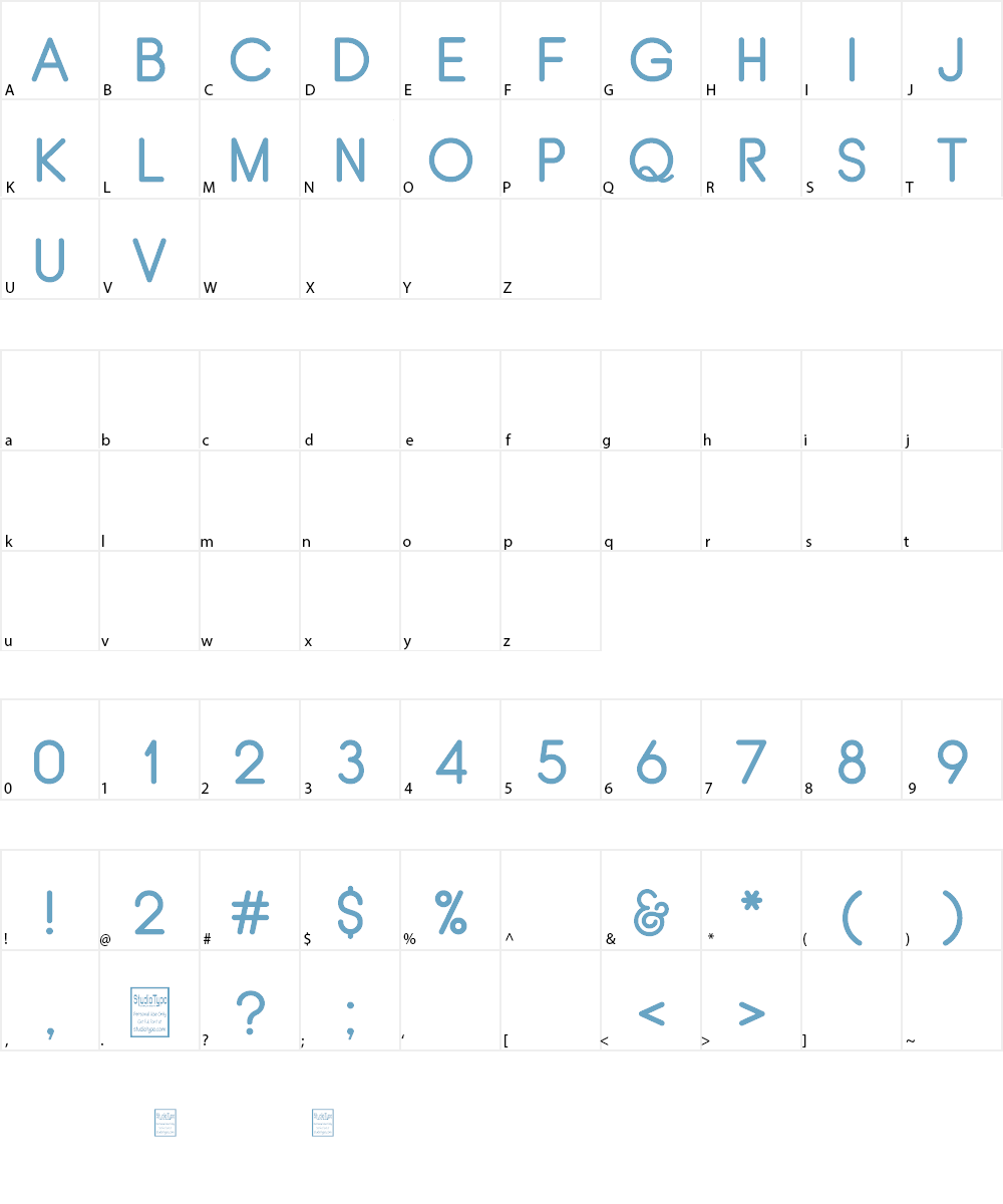 Typo Grotesk Rounded Font Character